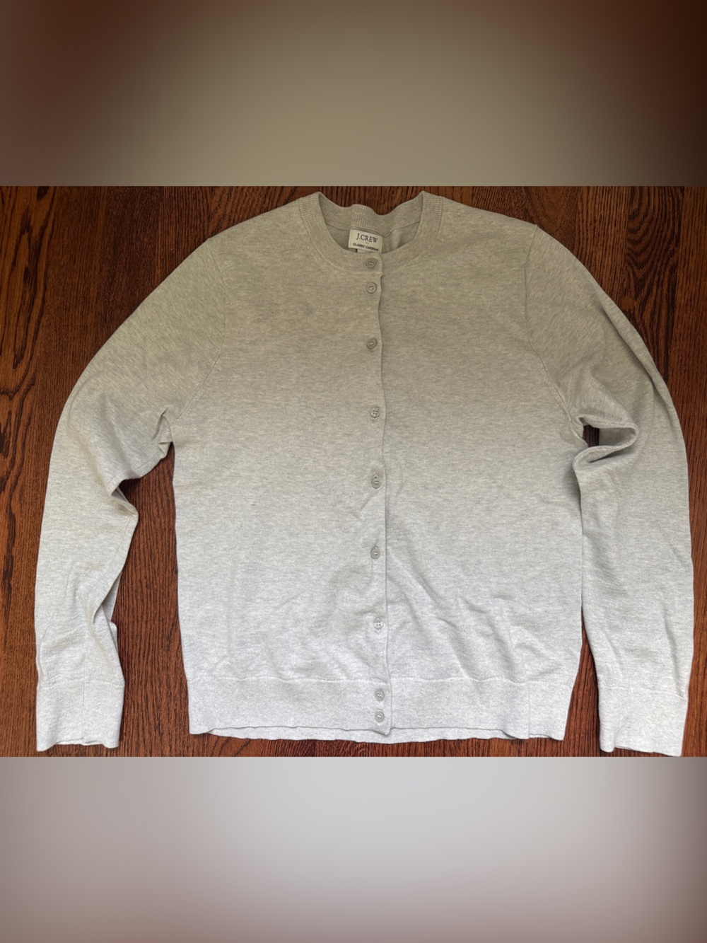 J. Crew Light Gray Crewneck Cardigan
